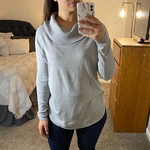 Ece Cowl Neck Curved Hem Pullover